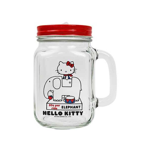 Hello Kitty 玻璃梅森杯450ml